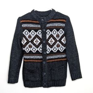 Gymboree Knit Sweater Fair Isle Grandpa Comfy L 10/12